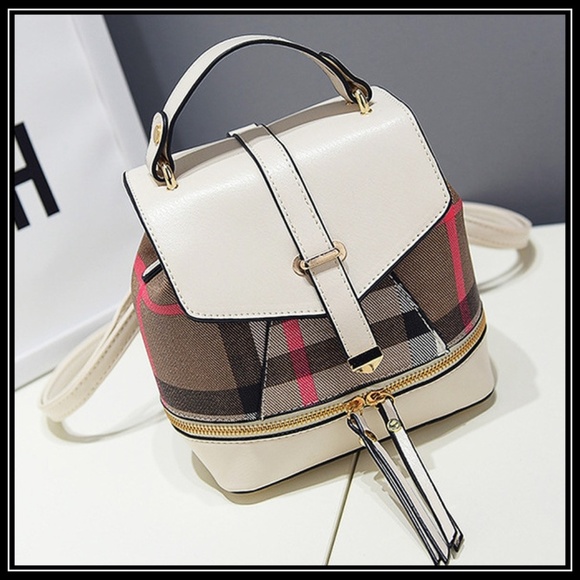 zenleather Handbags - NEW LONDON Plaid Backpack